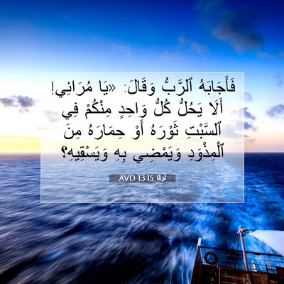 Picture 07 - لُوقا 13:15 AVD - فَأَجَابَهُ ٱلرَّبُّ - Bible Verse Picture