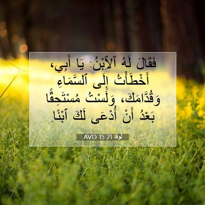 Picture 07 - لُوقا 15:21 AVD - فَقَالَ لَهُ ٱلِٱبْنُ: يَا - Bible Verse Picture