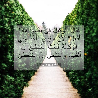 Picture 07 - لُوقا 16:3 AVD - فَقَالَ ٱلْوَكِيلُ فِي - Bible Verse Picture