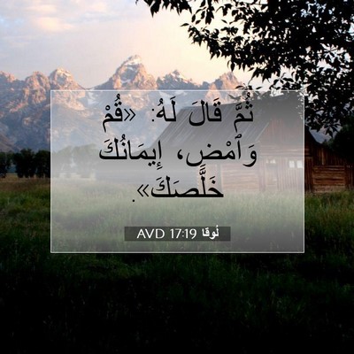 Picture 07 - لُوقا 17:19 AVD - ثُمَّ قَالَ لَهُ: «قُمْ - Bible Verse Picture