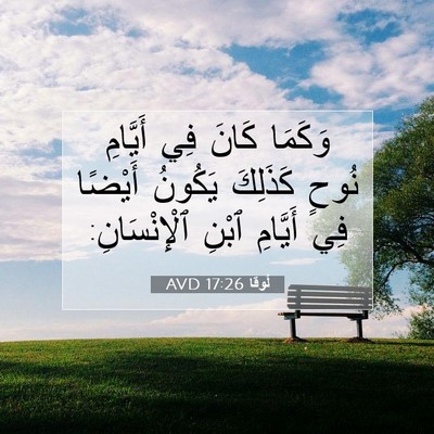 Picture 07 - لُوقا 17:26 AVD - وَكَمَا كَانَ فِي أَيَّامِ - Bible Verse Picture