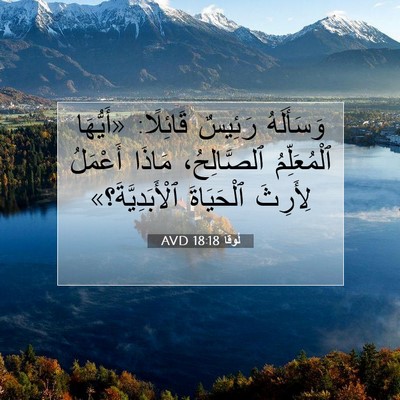 Picture 07 - لُوقا 18:18 AVD - وَسَأَلَهُ رَئِيسٌ - Bible Verse Picture