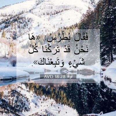 Picture 07 - لُوقا 18:28 AVD - فَقَالَ بُطْرُسُ: «هَا - Bible Verse Picture