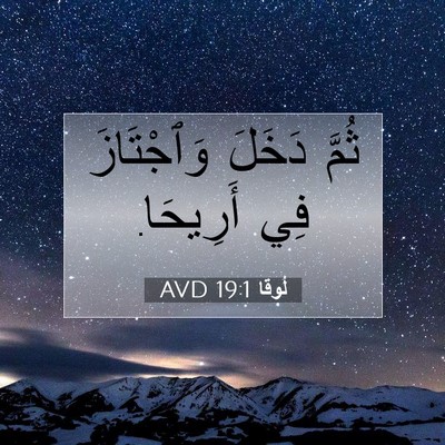 Picture 07 - لُوقا 19:1 AVD - ثُمَّ دَخَلَ وَٱجْتَازَ - Bible Verse Picture