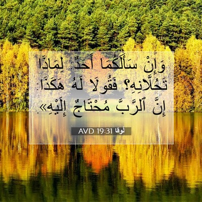 Picture 07 - لُوقا 19:31 AVD - وَإِنْ سَأَلَكُمَا أَحَدٌ: - Bible Verse Picture