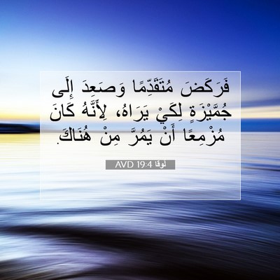 Picture 07 - لُوقا 19:4 AVD - فَرَكَضَ مُتَقَدِّمًا - Bible Verse Picture