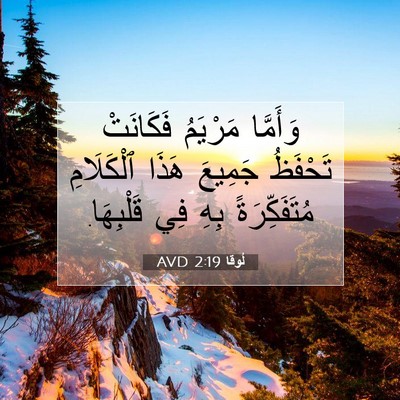 Picture 07 - لُوقا 2:19 AVD - وَأَمَّا مَرْيَمُ - Bible Verse Picture