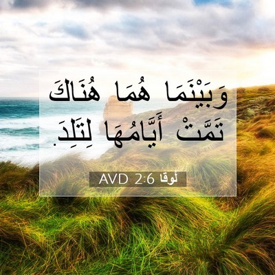 Picture 07 - لُوقا 2:6 AVD - وَبَيْنَمَا هُمَا هُنَاكَ - Bible Verse Picture