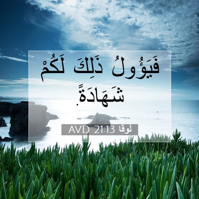 Picture 07 - لُوقا 21:13 AVD - فَيَؤُولُ ذَلِكَ لَكُمْ - Bible Verse Picture