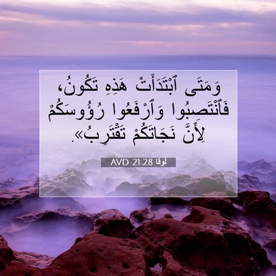 Picture 07 - لُوقا 21:28 AVD - وَمَتَى ٱبْتَدَأَتْ - Bible Verse Picture