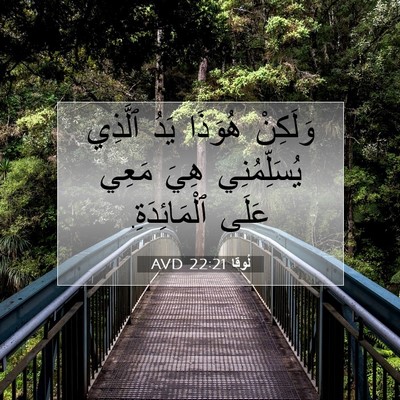 Picture 07 - لُوقا 22:21 AVD - وَلَكِنْ هُوَذَا يَدُ - Bible Verse Picture