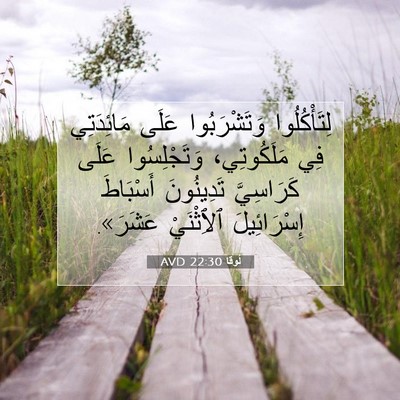 Picture 07 - لُوقا 22:30 AVD - لِتَأْكُلُوا وَتَشْرَبُوا - Bible Verse Picture