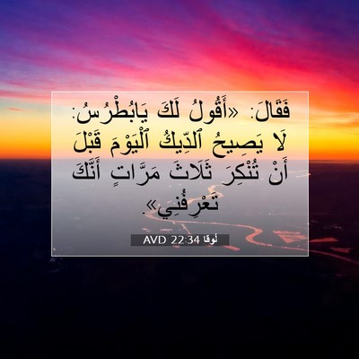 Picture 07 - لُوقا 22:34 AVD - فَقَالَ: «أَقُولُ لَكَ - Bible Verse Picture