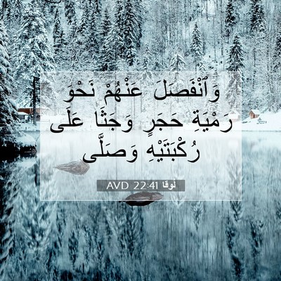 Picture 07 - لُوقا 22:41 AVD - وَٱنْفَصَلَ عَنْهُمْ - Bible Verse Picture