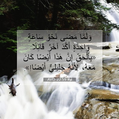 Picture 07 - لُوقا 22:59 AVD - وَلَمَّا مَضَى نَحْوُ - Bible Verse Picture