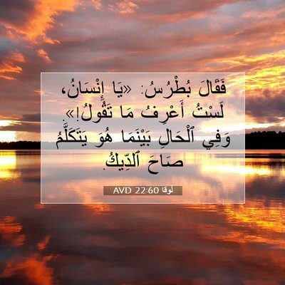 Picture 07 - لُوقا 22:60 AVD - فَقَالَ بُطْرُسُ: «يَا - Bible Verse Picture