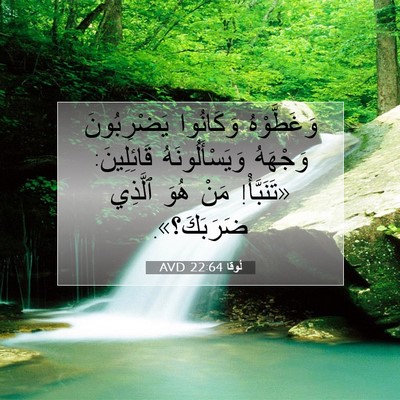 Picture 07 - لُوقا 22:64 AVD - وَغَطَّوْهُ وَكَانُوا - Bible Verse Picture
