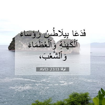 Picture 07 - لُوقا 23:13 AVD - فَدَعَا بِيلَاطُسُ - Bible Verse Picture