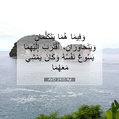 Picture 07 - لُوقا 24:15 AVD - وَفِيمَا هُمَا - Bible Verse Picture