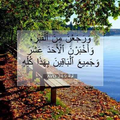 Picture 07 - لُوقا 24:9 AVD - وَرَجَعْنَ مِنَ - Bible Verse Picture