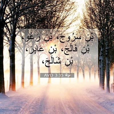 Picture 07 - لُوقا 3:35 AVD - بْنِ سَرُوجَ، بْنِ رَعُو، - Bible Verse Picture