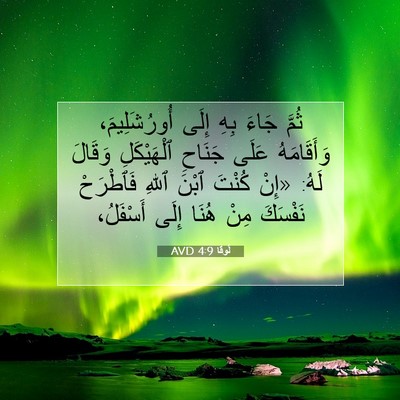 Picture 07 - لُوقا 4:9 AVD - ثُمَّ جَاءَ بِهِ إِلَى - Bible Verse Picture