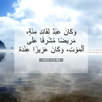 Picture 07 - لُوقا 7:2 AVD - وَكَانَ عَبْدٌ لِقَائِدِ - Bible Verse Picture