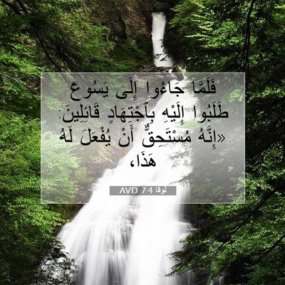 Picture 07 - لُوقا 7:4 AVD - فَلَمَّا جَاءُوا إِلَى - Bible Verse Picture