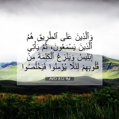 Picture 07 - لُوقا 8:12 AVD - وَٱلَّذِينَ عَلَى - Bible Verse Picture