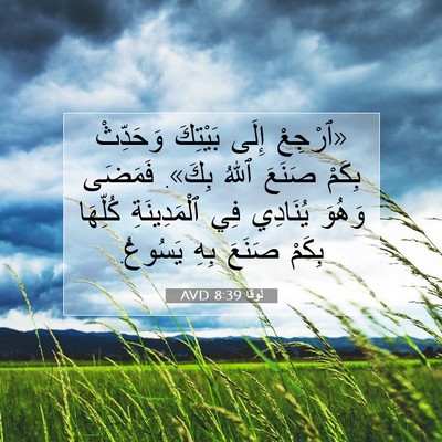 Picture 07 - لُوقا 8:39 AVD - «ٱرْجِعْ إِلَى بَيْتِكَ - Bible Verse Picture