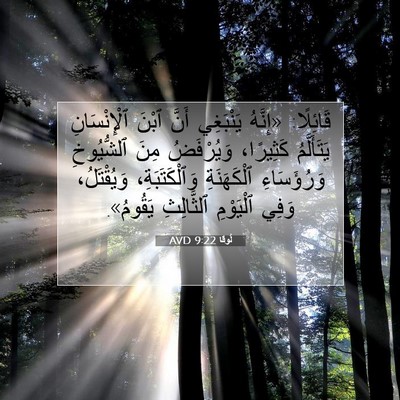 Picture 07 - لُوقا 9:22 AVD - قَائِلًا: «إِنَّهُ - Bible Verse Picture
