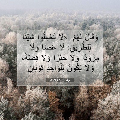 Picture 07 - لُوقا 9:3 AVD - وَقَالَ لَهُمْ: «لَا - Bible Verse Picture
