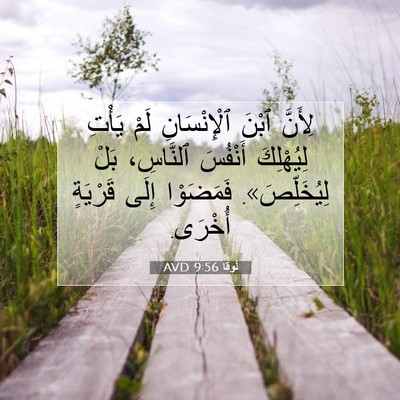 Picture 07 - لُوقا 9:56 AVD - لِأَنَّ ٱبْنَ - Bible Verse Picture