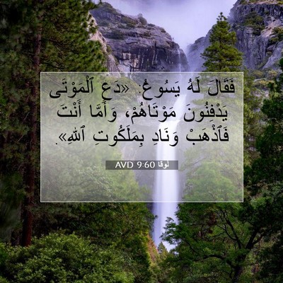 Picture 07 - لُوقا 9:60 AVD - فَقَالَ لَهُ يَسُوعُ: - Bible Verse Picture