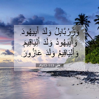 Picture 07 - مَتَّى 1:13 AVD - وَزَرُبَّابِلُ وَلَدَ - Bible Verse Picture