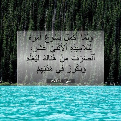 Picture 07 - مَتَّى 11:1 AVD - وَلَمَّا أَكْمَلَ يَسُوعُ - Bible Verse Picture