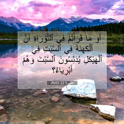 Picture 07 - مَتَّى 12:5 AVD - أَوَ مَا قَرَأْتُمْ فِي - Bible Verse Picture