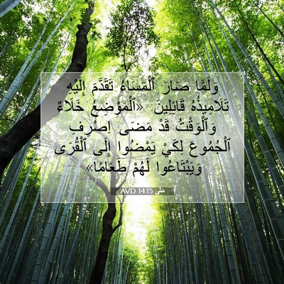 Picture 07 - مَتَّى 14:15 AVD - وَلَمَّا صَارَ ٱلْمَسَاءُ - Bible Verse Picture