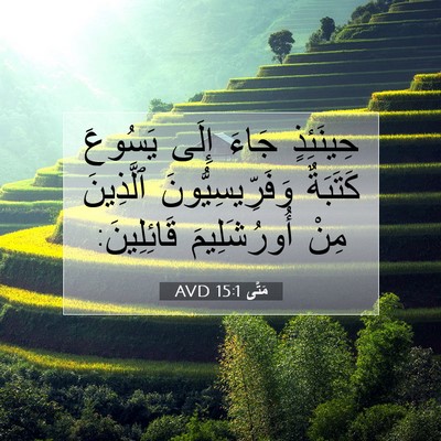Picture 07 - مَتَّى 15:1 AVD - حِينَئِذٍ جَاءَ إِلَى - Bible Verse Picture