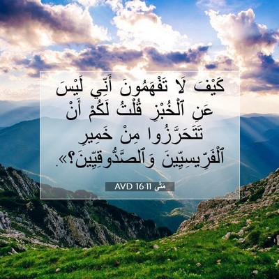 Picture 07 - مَتَّى 16:11 AVD - كَيْفَ لَا تَفْهَمُونَ - Bible Verse Picture