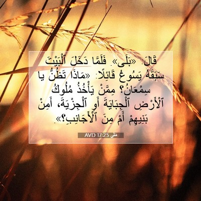 Picture 07 - مَتَّى 17:25 AVD - قَالَ: «بَلَى». فَلَمَّا - Bible Verse Picture