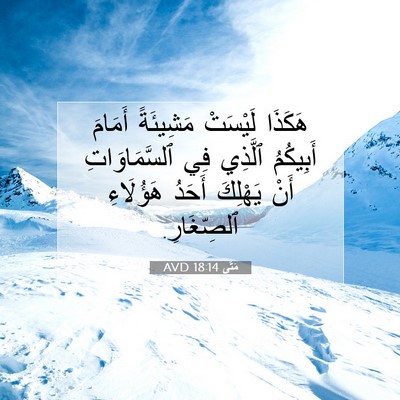 Picture 07 - مَتَّى 18:14 AVD - هَكَذَا لَيْسَتْ - Bible Verse Picture