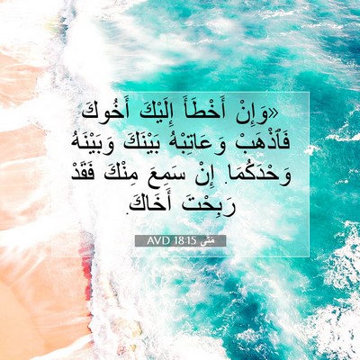 Picture 07 - مَتَّى 18:15 AVD - «وَإِنْ أَخْطَأَ إِلَيْكَ - Bible Verse Picture