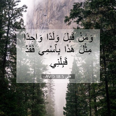 Picture 07 - مَتَّى 18:5 AVD - وَمَنْ قَبِلَ وَلَدًا - Bible Verse Picture