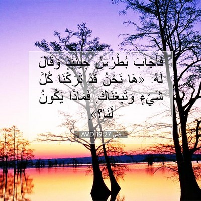 Picture 07 - مَتَّى 19:27 AVD - فَأَجَابَ بُطْرُسُ - Bible Verse Picture