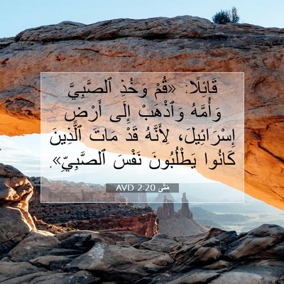 Picture 07 - مَتَّى 2:20 AVD - قَائِلًا: «قُمْ وَخُذِ - Bible Verse Picture