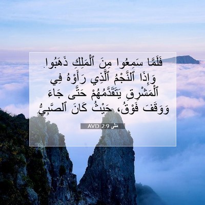 Picture 07 - مَتَّى 2:9 AVD - فَلَمَّا سَمِعُوا مِنَ - Bible Verse Picture