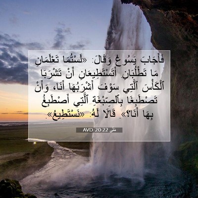 Picture 07 - مَتَّى 20:22 AVD - فَأَجَابَ يَسُوعُ وَقَالَ: - Bible Verse Picture