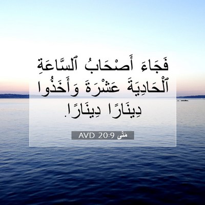 Picture 07 - مَتَّى 20:9 AVD - فَجَاءَ أَصْحَابُ - Bible Verse Picture
