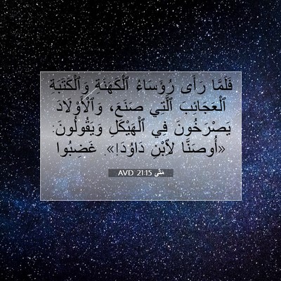 Picture 07 - مَتَّى 21:15 AVD - فَلَمَّا رَأَى رُؤَسَاءُ - Bible Verse Picture